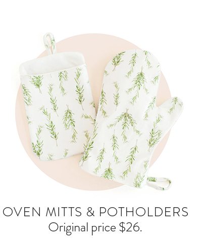 oven mitts and potholders