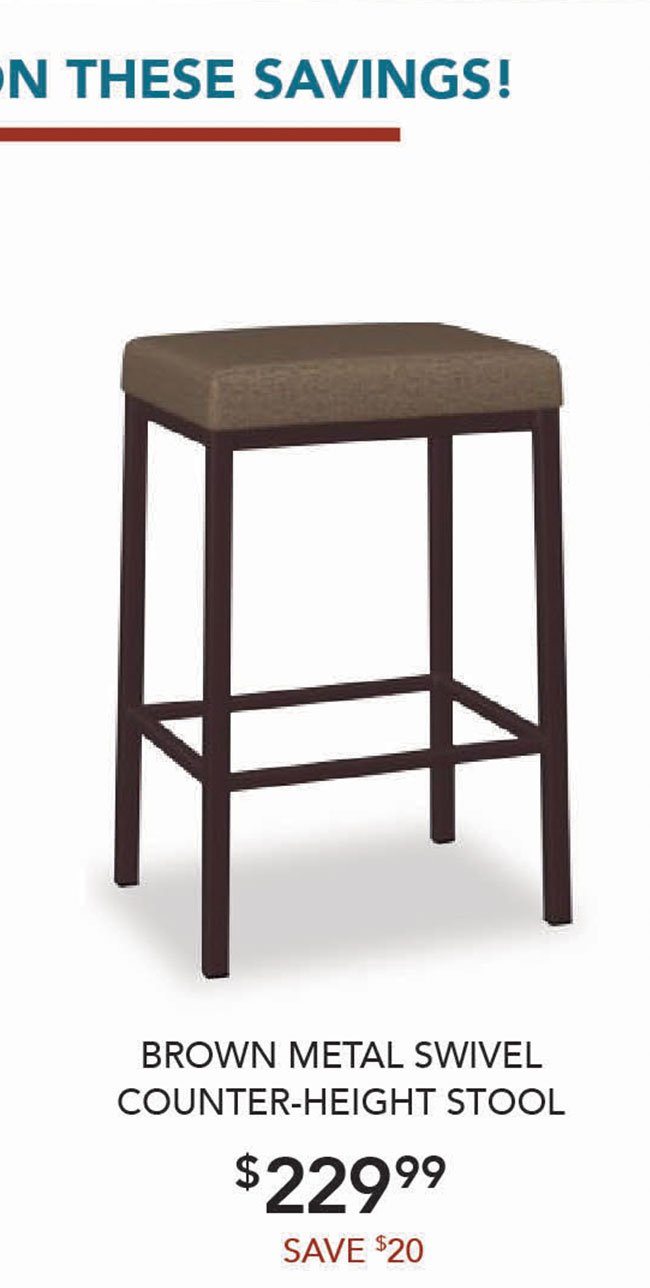 Brown-Metal-Swivel-Barstool