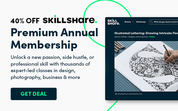 40% Off Skillshare Premium Annual Membership | Get Deal