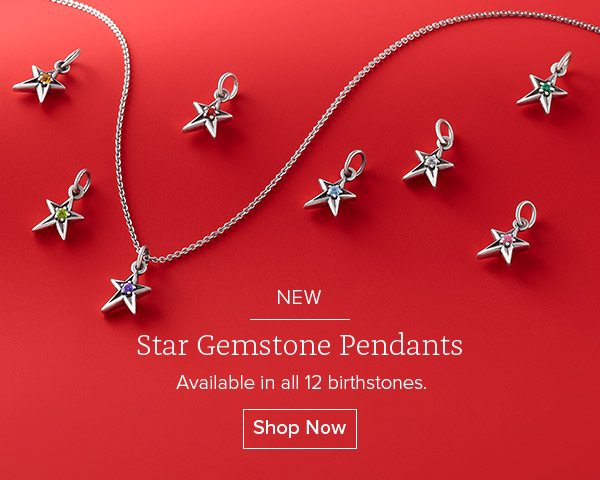 NEW - Star Gemstone Pendants - Available in all 12 birthstones. Shop Now