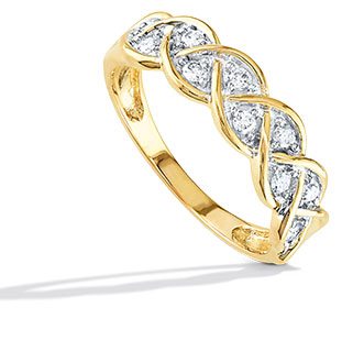 10K Yellow Gold Diamond Band