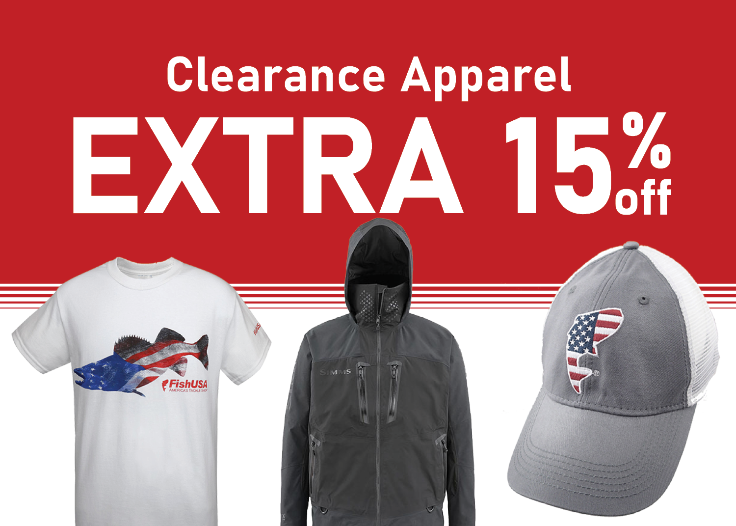 Save an EXTRA 15% on Clearance Apparel
