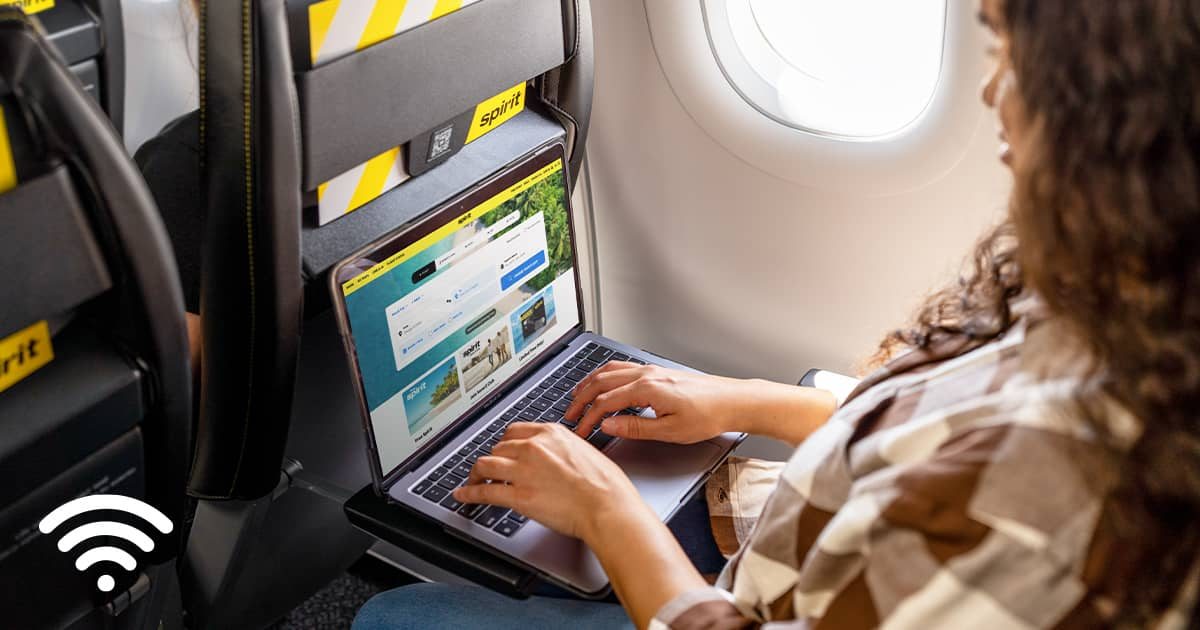 Wi-Fi Now Available on Spirit Flights*