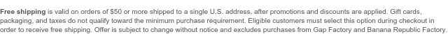 Everyday Free Shipping Legal Terms