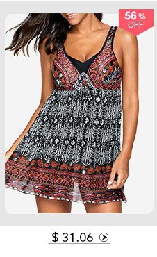 Cutout Back Spaghetti Strap Padded Swimdress