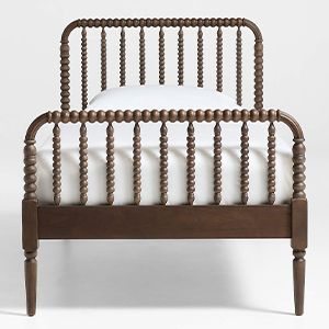 Jenny Lind Deep Brown Wood Spindle Bed