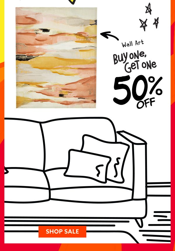 Wall art buy one get one 50% off