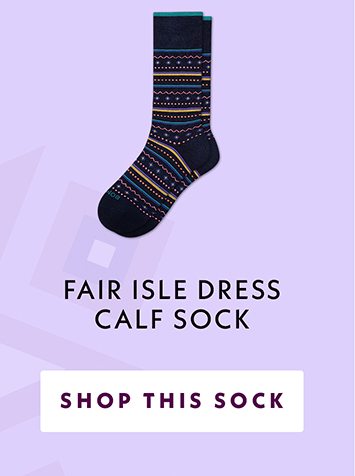 Men Fair Isle Dress Calf Socks | Shop This Sock
