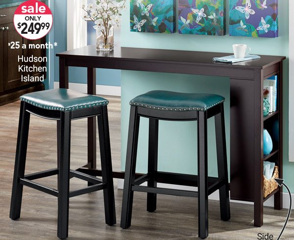 Hudson Kitchen Island - Sale only $249.99 or $25 a month*