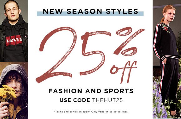 25% off Fashion and Sports Use code THEHUT25
