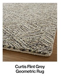 Curtis Flint Grey Geometric Rug