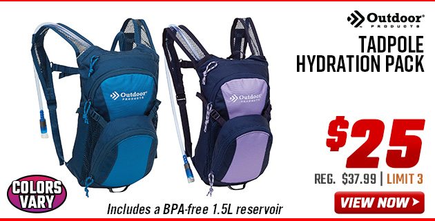 Outdoor Products Tadpole Hydration Pack