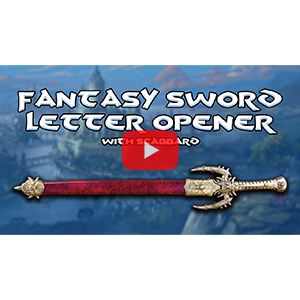 Fantasy Sword Letter Opener with Scabbard