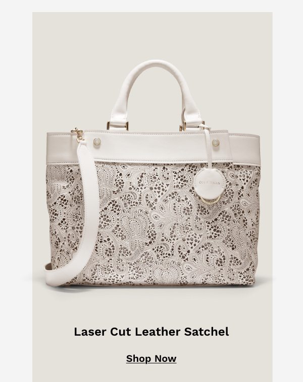 Laser Cut Leather Satchel