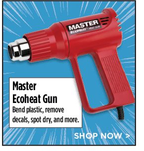 Master Ecoheat Gun - Bend plastic, remove decals, spot dry, and more.