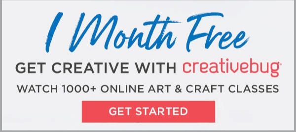 Learn With CreativeBug 1 Month Free.