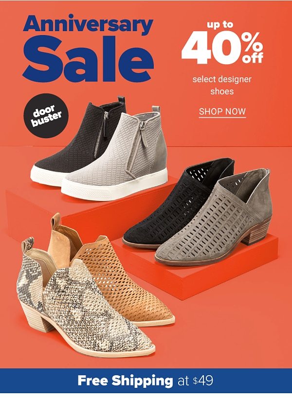 up to 40% off select designer shoes - Shop Now