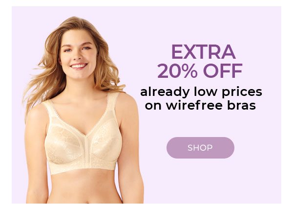 Extra 20% off Wirefree Bras! - Turn on your images