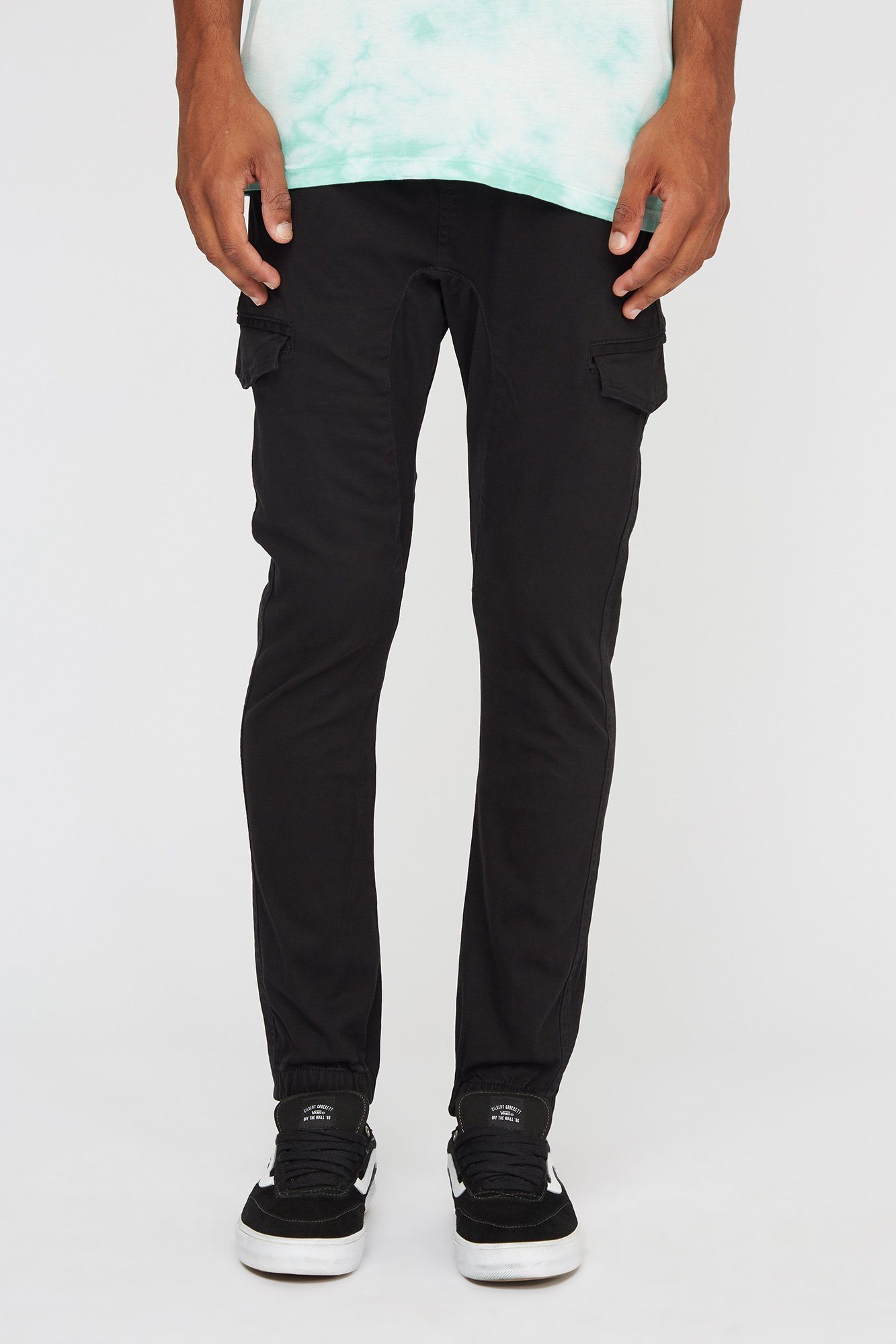 Image of West49 Mens Black Cargo Jogger