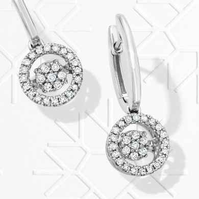 Unstoppable Love Diamond Earrings 3/8 ct tw Round-cut 10K White Gold