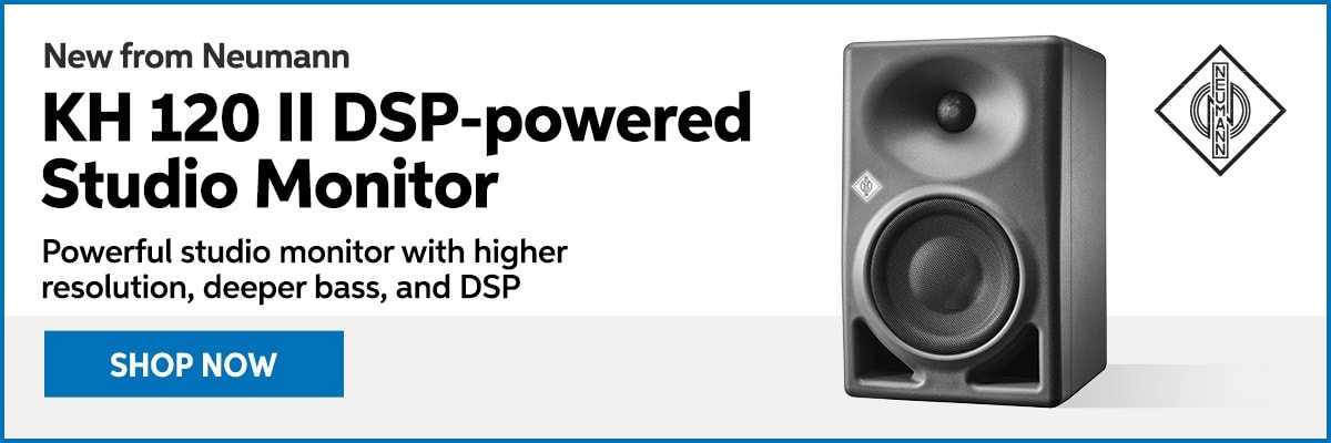 New from Neumann: KH 120 II DSP-powered studio monitor. Powerful studio monitor with higher resolution, deeper bass, and DSP. Shop now.