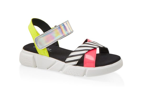 Criss Cross Strap Sporty Platform Sandals