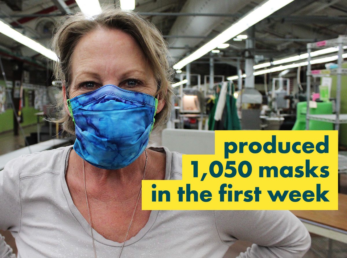 produced 1,050 masks in the first week