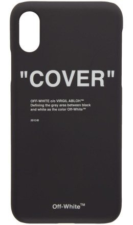 Off-White - SSENSE Exclusive Black Quotes iPhone X Case