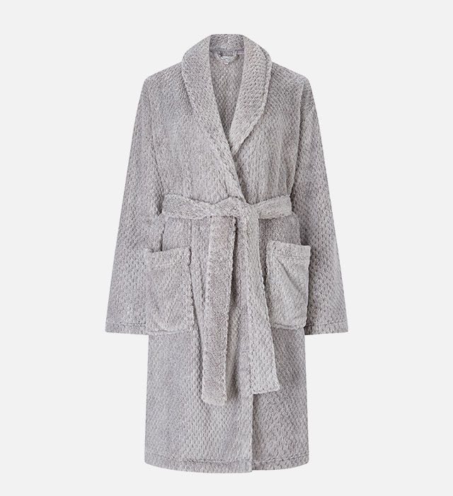 John Lewis & Partners Waffle Fleece Robe