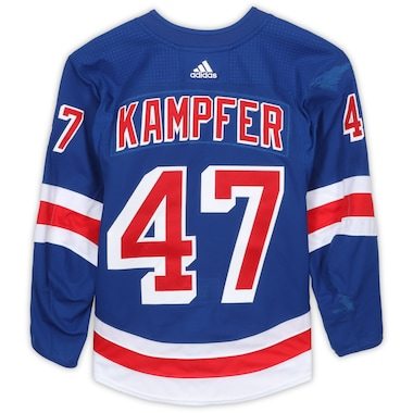 Fanatics Authentic Steven Kampfer New York Rangers Game-Used #47 Blue Set 2 Jersey from the 2017-18 NHL Season - Size 56