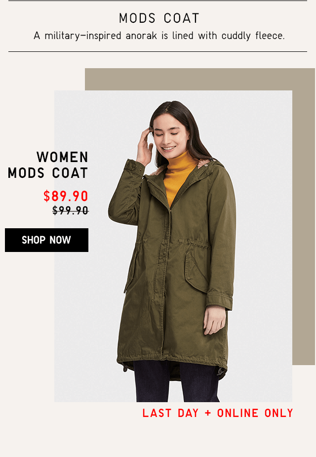 WOMEN MODS COAT $49.90 - SHOP NOW