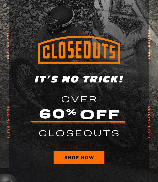 Over 60% off in Closeouts