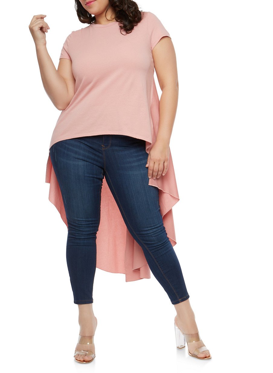 Plus Size High Low T Shirt