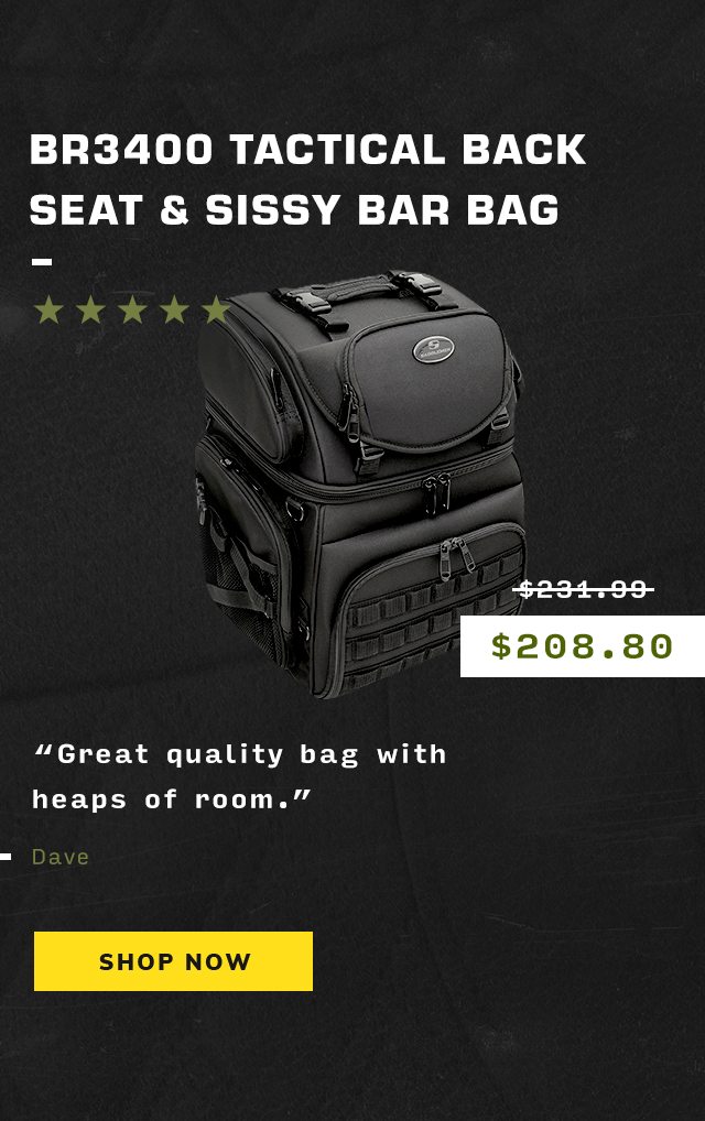 BR3400 Tactical Back Seat & Sissy Bar Bar