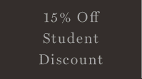 15% Off Student Discount