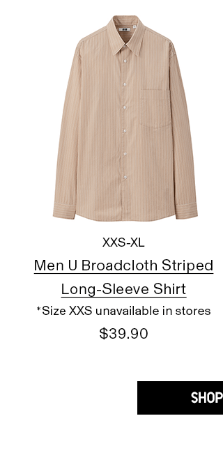 PDP12 - MEN U BROADCLOTH STRIPED LONG-SLEEVE SHIRT