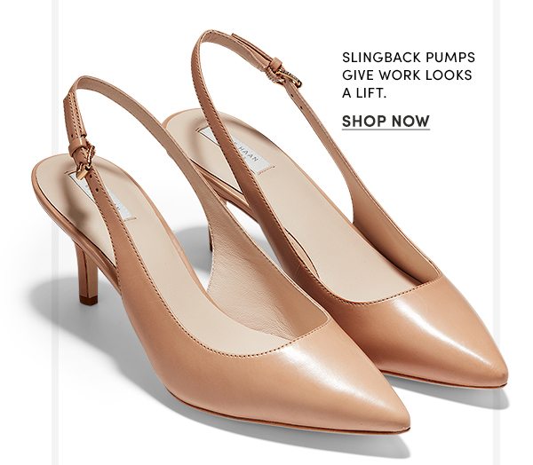 Slingback pumps give work looks a lift. | SHOP NOW