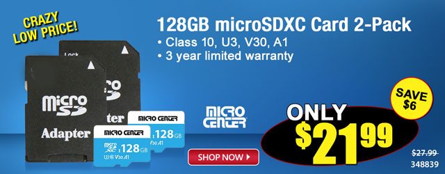 128GB microSDXC Card 2-Pack