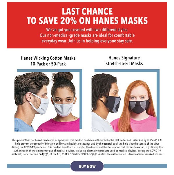 Last Day for 20% off Masks! - Turn on your images