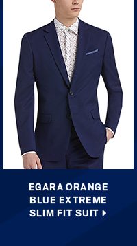 Egara Orange Blue Extreme Slim Fit Suit >