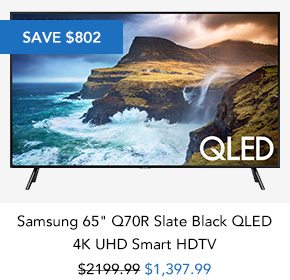 Shop Samsung 65 Q70R Slate Black QLED 4K UHD Smart HDTV