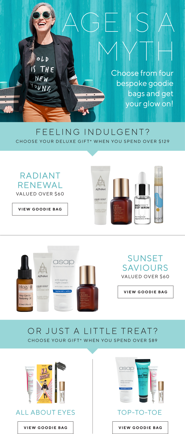 Age is a Myth - Choose 1 of 4 Goodie Bags