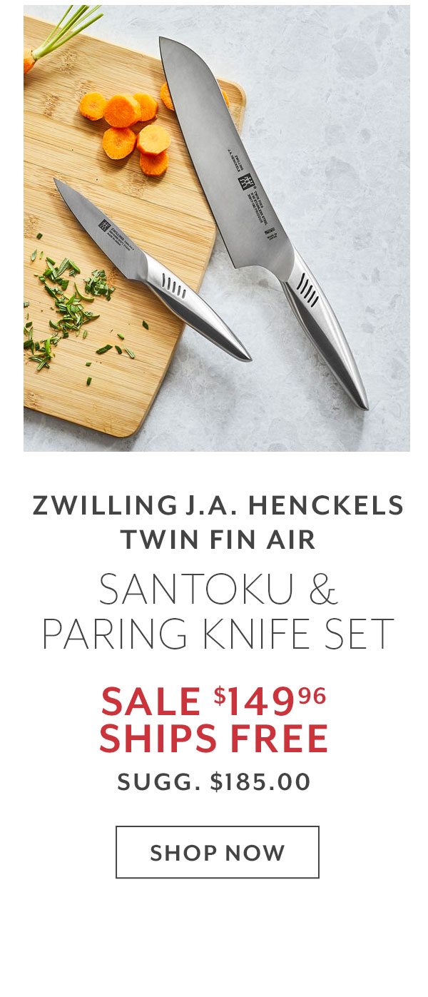 Zwilling J.A. Henckels Twin Fin Air Santoku Knife & Paring Knife Set