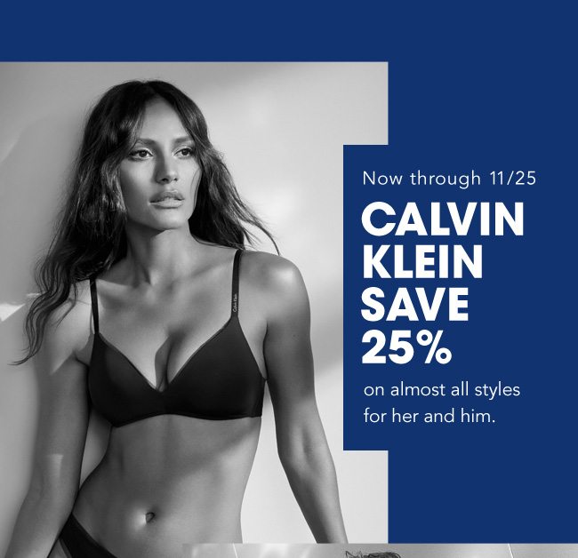 calvin klein save 25%