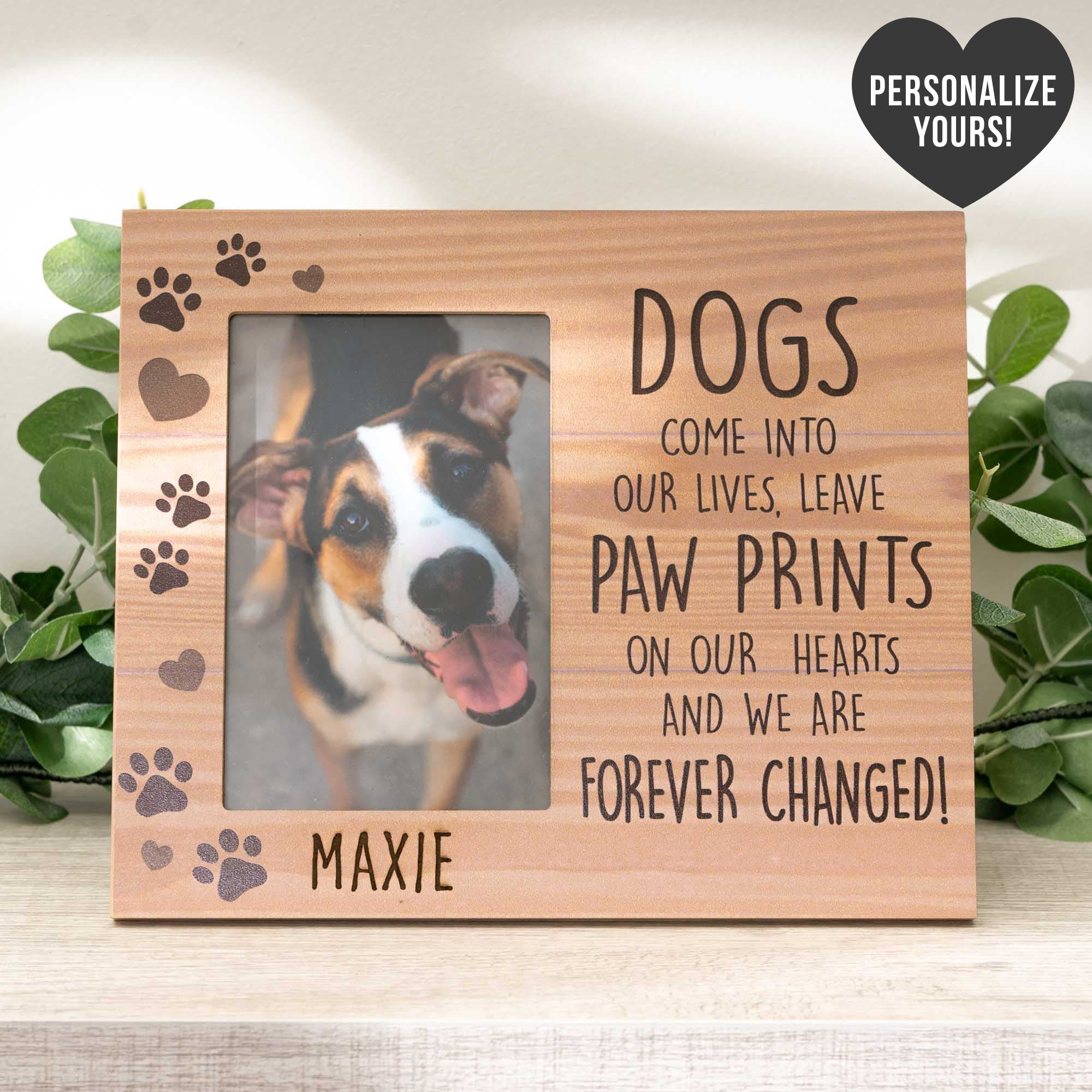 Image of Dogs Come Into Our Lives - Personalized Photo Frame