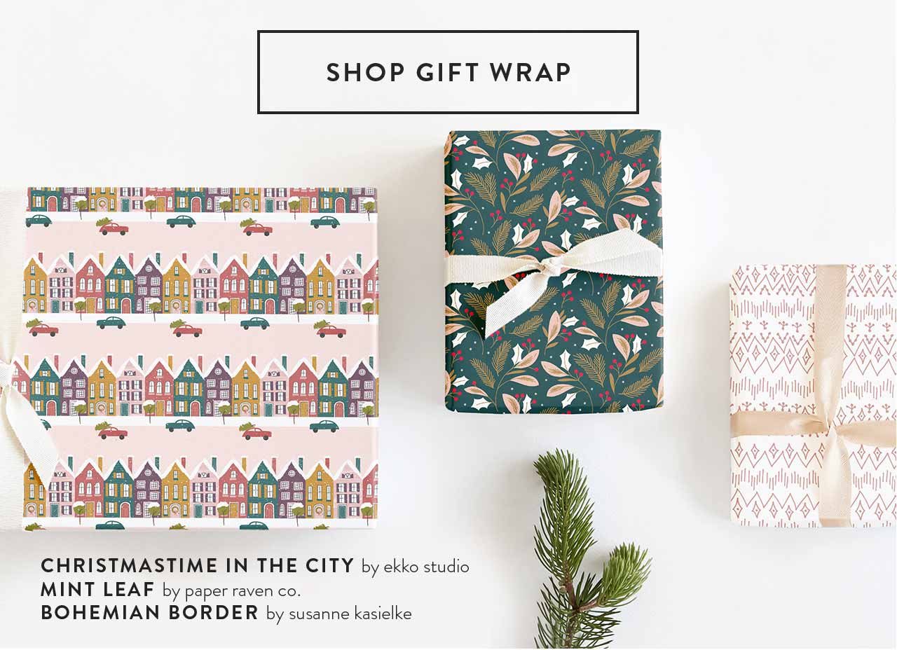 Christmastime in the city by ekko studio, Mint Leaf by paper raven co., Bohemian Border by susanne kasielke