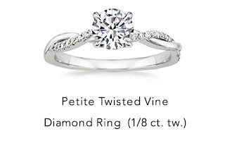 Petite Twisted Vine Diamond Ring (1/8 ct. tw.)
