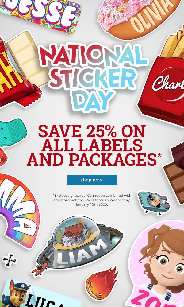 National Sticker Day - 25% Off