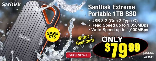 SanDisk Extreme Portable 1TB SSD - shop Now