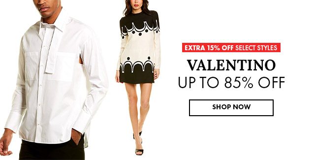 Extra 15% Off Select Valentino Styles